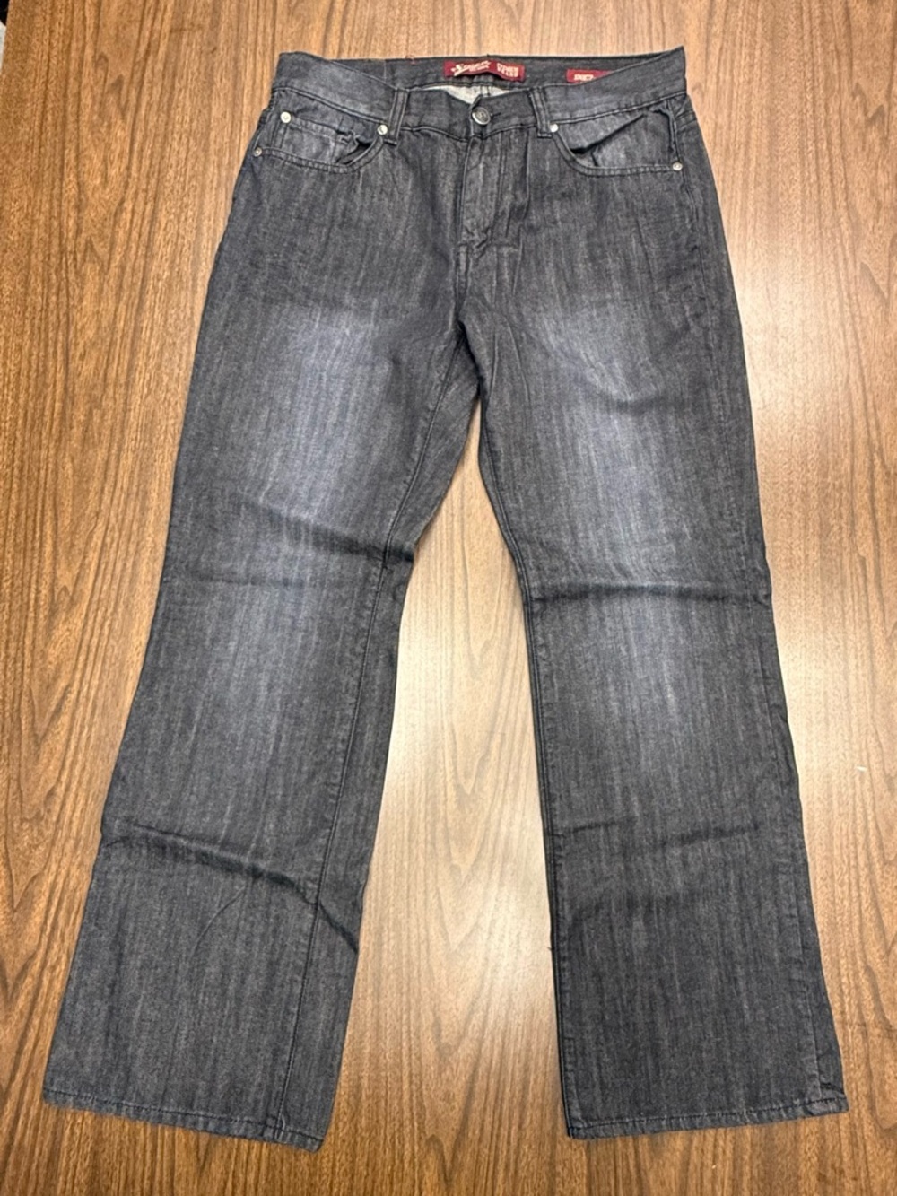 Seven7 Men’s Relaxed Jeans Faded Black Size 34” x 34” New without Tags Y2K